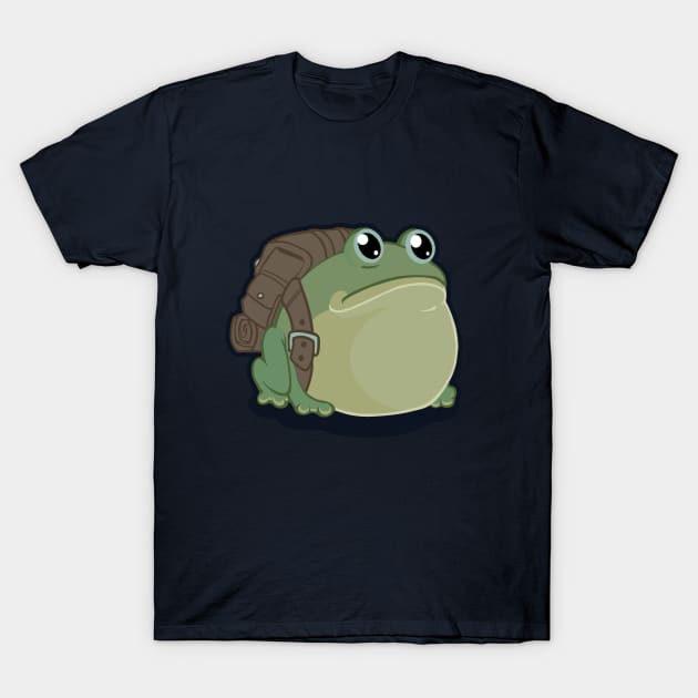 Backpacking Frog T-Shirt by pencilmistake